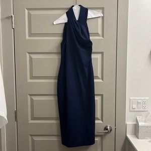 Rachel Roy Navy Halter Sheath Dress